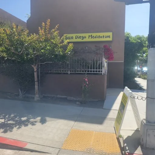 San Diego Meditation Center building exterior with sign on 30th Street in North Park